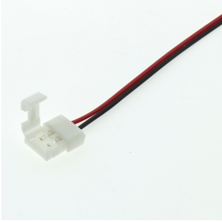 Złączka klips do taśm LED 8mm z kablem 15cm