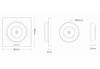WALL PANEL 1-STREET square magnet MONO CCT | Miboxer K3 biały